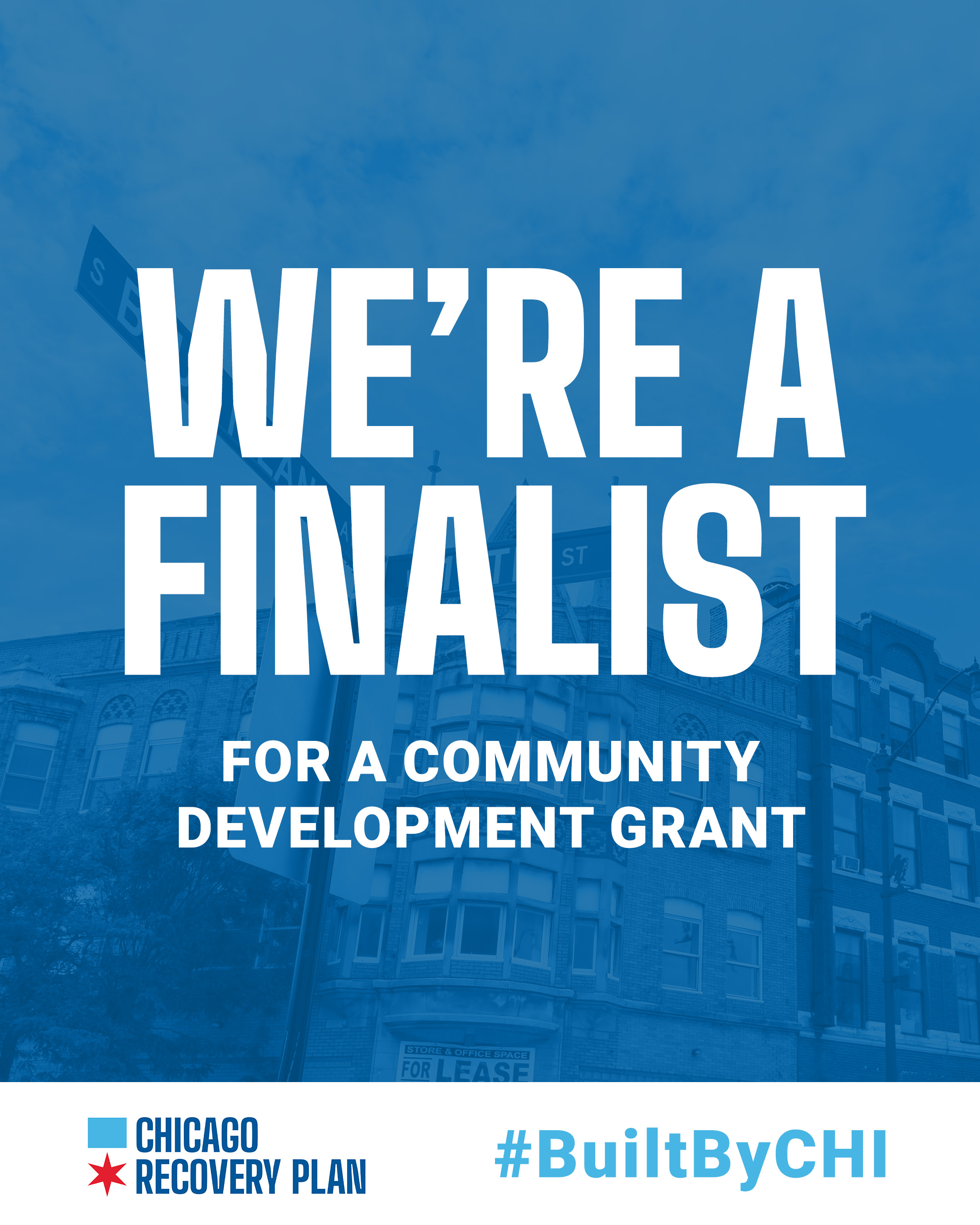 We're a Finalist - Community Development Grant